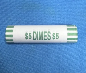1, SEALED Roll of Dimes,  ~ Unsearched - Possible Errors, Silver, Rare Coins - Picture 1 of 2