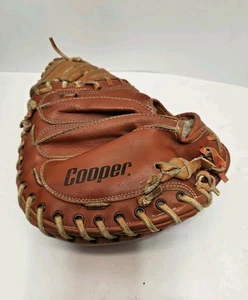 Guante de béisbol vintage Cooper Black Diamond 222 Catchers Mitt lanzamiento para diestros - Imagen 1 de 10