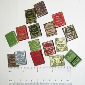 INSTANT LIBRARY #3 Book Ass't NI158-3 A Novel Idea 16 vols. DOLLHOUSE Miniature - Picture 1 of 3