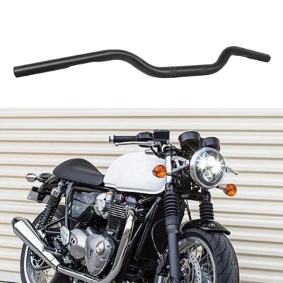 Manillar rastreador de arrastre de elevación de 7/8" 22 mm negro para Triumph Thruxton RS 1200 Tiger Foto 1 de 4
