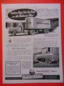 1947 Fruehauf Trailers Shut Out the Weather photo art print ad - Picture 1 of 1