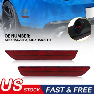 2Pcs For Ford Mustang 2010-2014 Rear Side Marker Light Covers Housings, Red Lens - Picture 1 of 10