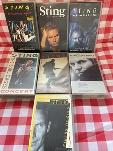 STING Music Concert Hits VHS Video tapes x7 - The Police, Sting The Videos, Tour - Imagen 1 de 23