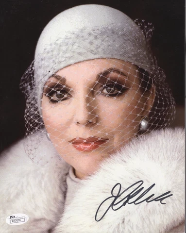 JOAN COLLINS HAND SIGNED 8x10 COLOR PHOTO          STUNNING POSE         JSA Cover