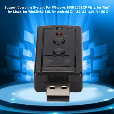 Virtual Sound Card Internal Amplifier And Volume Controls 7.1 Channel Sound Car - Image 1 of 4