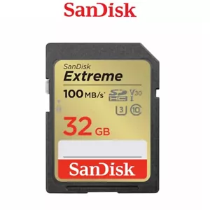 SanDisk Extreme 32GB SD Card SDHC UHS-I 100MB/s Camera DSLR Memory Card SDSDXVT - Picture 1 of 2