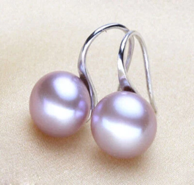 7-8mm-13-14mm Natürliche Mehrfarbig Süßwasser Perle 925 Silber Haken Ohrringe - Bild 1 von 4