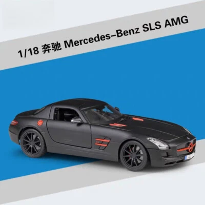 Modelo de coche de metal Mercedes-Benz SLS AMG escala 1:18 adornos IDEA DE REGALO Foto 1 de 4