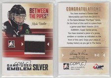 2010-11 ITG Between the Pipes Game-Used Silver Emblem Mark Visentin #M-40
