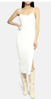 THE RANGE Dress Size Medium White NWT Alloy Rib Braided Midi Casual Comfort