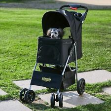 4 Wheels Pet Dog Jogging Stroller Cart for Small Medium Dogs & Cats Blue new