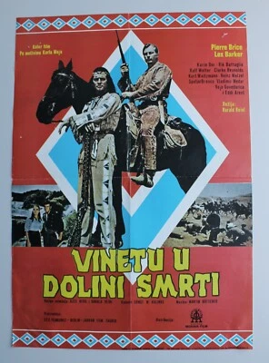 WINNETOU UND DAS TAL DES TODES Jugoslawisches Plakat 1968 Ex-Yu - Bild 1 von 4