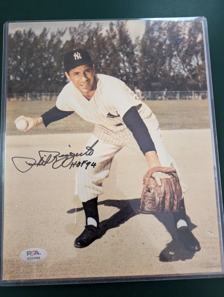 MLB Phil Rizzuto New York Yankees HOF Signed Autographed 8x10 Photo Picture PSA  - Image 1 of 1
