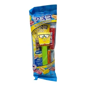 Pez Sponge Bob Süßigkeitenspender mit Süßigkeiten 0,58 Oz Ablaufdatum 2029 - Bild 1 von 10