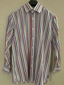 ENGLISH LAUNDRY Size 15 1/2 32-33 NWOT Men’s Striped Shirt Long Sleeve Cotton  - Picture 1 of 5