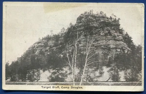 Camp Douglas Wisconsin Target Bluff old Vintage Postcard - Picture 1 of 2