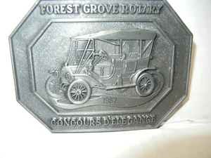 Belt buckle 1987 Concours d'Elegance, Forest Grove, Oregon, Rotary Club car - Picture 1 of 2