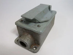 Hubbell 7410G Receptacle Assembly w/ FS1 Box WLRS-L6-20 Cover DMG'D SEAL USED - Picture 1 of 4