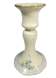 Candelabro Malmaison Bavaria Candelabro Vintage Azul Blanco Flores Borde Dorado - Imagen 1 de 8