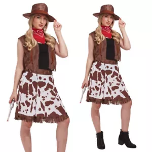 Erwachsene Damen Cowgirl Kostüm Outfit mittlere Größe UK 14-16 - Bild 1 von 6