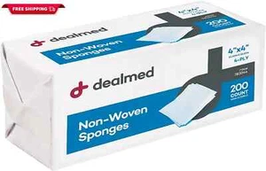 4" X 4" Non-Woven Gauze Sponges, 4-Ply All-Purpose Non-Sterile Gauze Pads 200 Ct - Picture 1 of 6