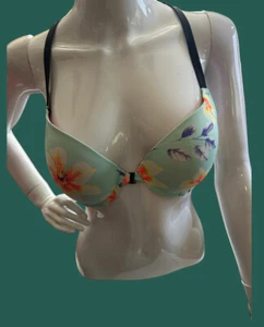 ✨Victoria’s Secret bra 34CWear Everywhere Push up bra green floral black stripes - Picture 1 of 6