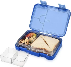 Schul-Kindergarten Kinder Brotdose Lunchbox Blau mit 4-6 Fächern Lunch Box - Bild 1 von 7