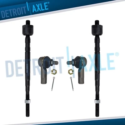 4pc Front Inner Outer Tie Rod Ends for 1998 - 2001 Chevy Metro - Power Steering - Изображение 1 из 4