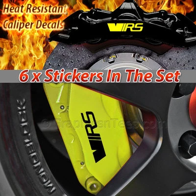 After Market VRS Adesivi Pinza Freno Decalcomanie, Grafica Vinile Auto x6