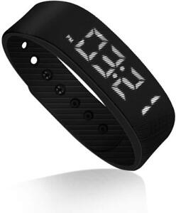Schrittzähler Pedometer Fitness Armband Fitnessarmband mit Uhr Kalorienzähler