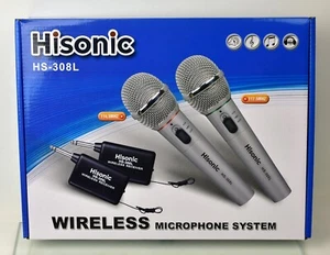 Hisonic HS308L-2 Wireless Dual Handheld Microphone Setup 2 Channel mics - Picture 1 of 2