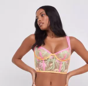 Victoria's Secret for Love and Lemons kleine Tulpe Bustier rosa orange Neon - Bild 1 von 9