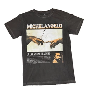 Michelangelo - Hands of God and Adam T-shirt - Gray - Small - Picture 1 of 3