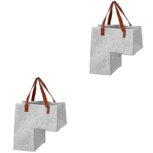 Set of 2 Aufbewahrungskorb Aus Filz Kind Treppenaufbewahrungsorganisator - Bild 1 von 12