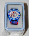 New Red Balloon Kid's Blue Monkey Analog Watch with Plaid Band in Display Box
