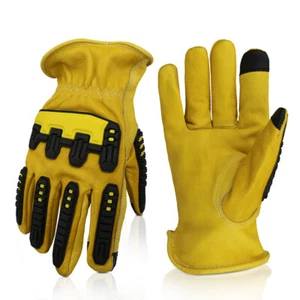 Protección total G-TUF: guantes de cuero de vaca de grano superior resistentes al agua, cortes e impactos - Imagen 1 de 5