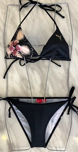 Puma Women Swimsuit Black Swimming Costume Swimwear XS Swim Bath Bikini Pool 28 - Picture 1 of 10
