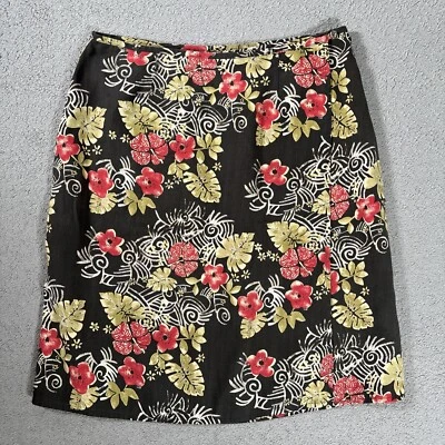 Tommy Bahama Falda Línea A Para Mujer Talla 8 100% Seda Estampado Floral Tropical Playa Foto 1 de 4