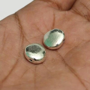 Cuentas de aluminio disco plateado de 13 mm de 20 piezas - Imagen 1 de 8