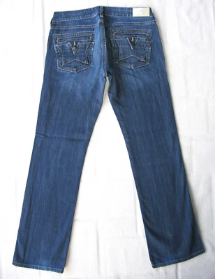 Jeans People's Liberation Baby Bootcut Jaded Wm tamanho 27 azul desgastado + elástico L29 - Imagem 1 de 4