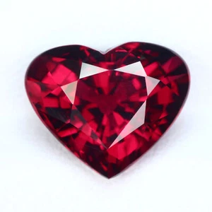 6.17Ct IGI Certified Amazing AAA Perfect Heart 100% Natural Red Rhodolite - Picture 1 of 10