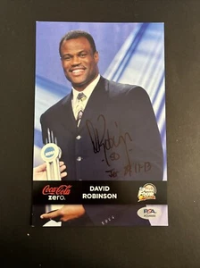 SAN ANTONIO SPURS- DAVID ROBINSON SIGNED AUTOGRAPH PROMO PHOTO PICTURE PSA COA - Picture 1 of 5