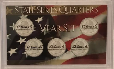 3 X 5 WASHINGTON STATE QUARTER YEAR SET ***FROSTY DISPLAY CASE*** (5 CASES) - Image 1 of 2