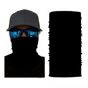 SCALDACOLLO BANDANA TUBOLARE SPORT INVERNO MOTO CICLISMO RUNNING SCI CALCIO NERO - Foto 1 di 4