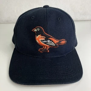 Cappello Berretto Vintage Baltimore Orioles Snapback Regolabile Misto Lana Anni 90 OC Nero - Foto 1 di 8
