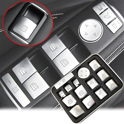 Interior Armrest Window Switch Button Cover Trim Kits For Mercedes-Benz C-class Foto 1 de 4