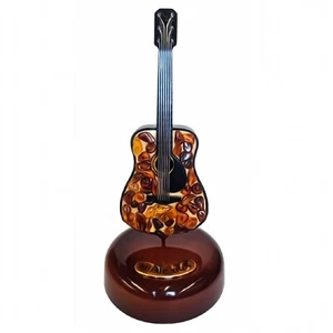 USA Handmade Groovy Musical Figure Guitar Amber KIZIMA - Picture 1 of 4