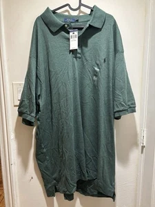 Neu mit Etikett Polo Ralph Lauren Interlock meliertes grünes Hemd Gr. 3XLT - Bild 1 von 4