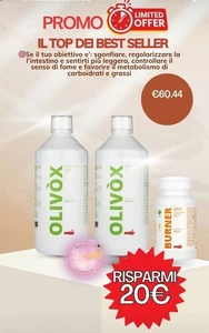 PROMO 2 OLIVOX + BURNER Scontato SNEP Integratore Gonfiore Addominale Gonfiore - Bild 1 von 1