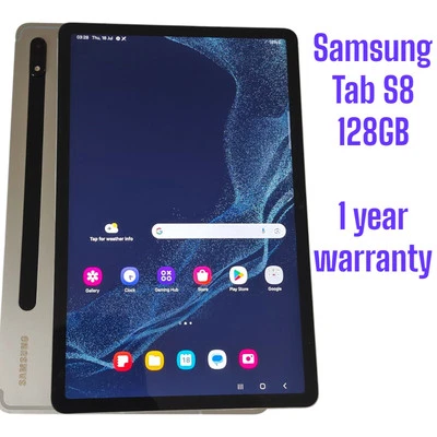 Samsung Galaxy Tab S8 SM-X700- 128GB - WiFi - Silver - Very Good Condition - Image 1 of 4